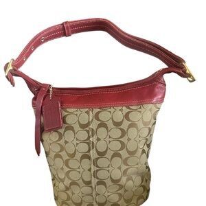 Coach Vintage Y2K 2006 Signature Canvas and Leather Bleeker Bucket Bag